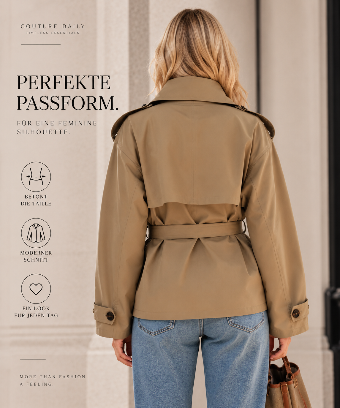Gürtel Taillierte Trenchjacke