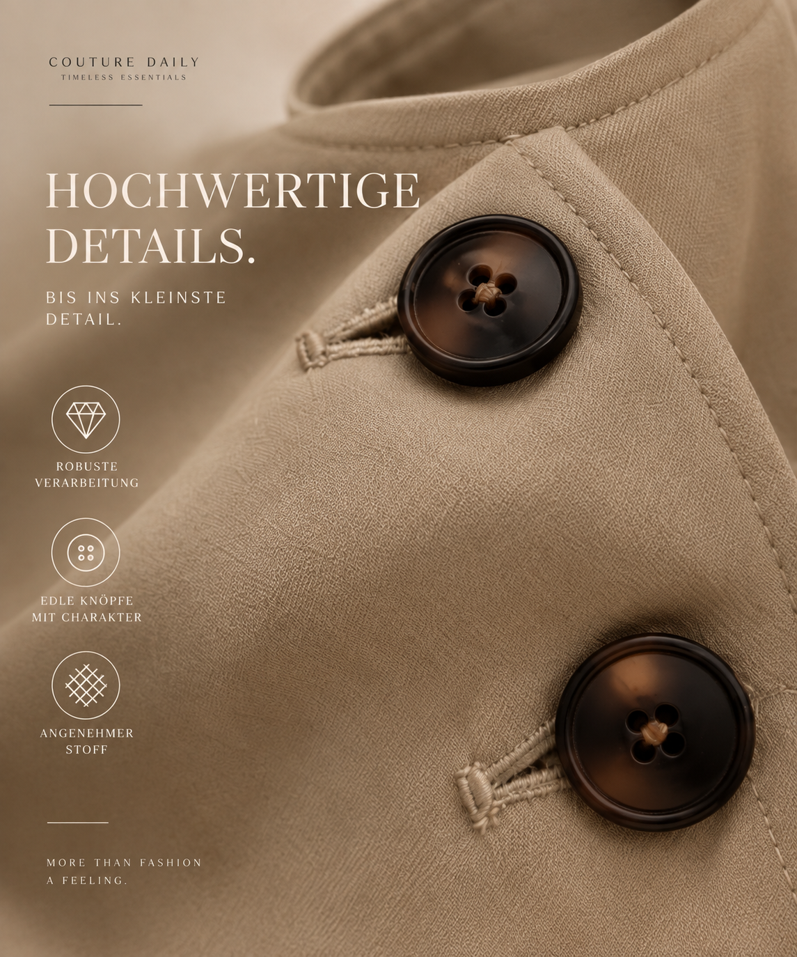 Gürtel Taillierte Trenchjacke